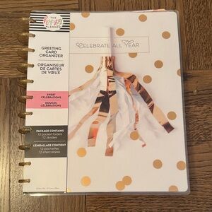 The Happy Planner greeting card Celebration Organizer with Gold Accents